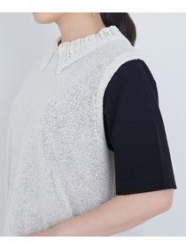 【ADIEU TRISTESSE】TSUMUGI透かし襟ベスト 詳細画像 ネイビー 21