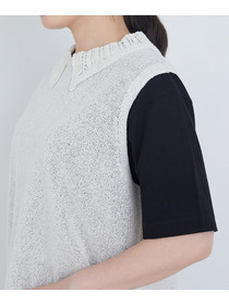 【ADIEU TRISTESSE】TSUMUGI透かし襟ベスト 詳細画像 ネイビー 24