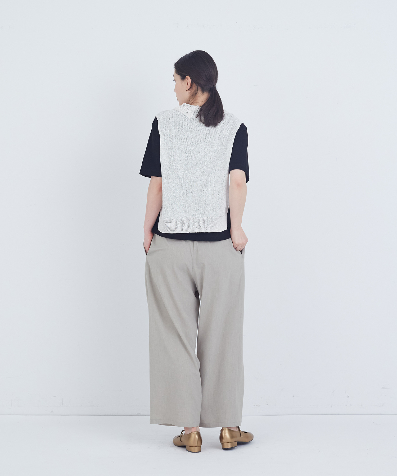 【ADIEU TRISTESSE】TSUMUGI透かし襟ベスト 詳細画像 ネイビー 15