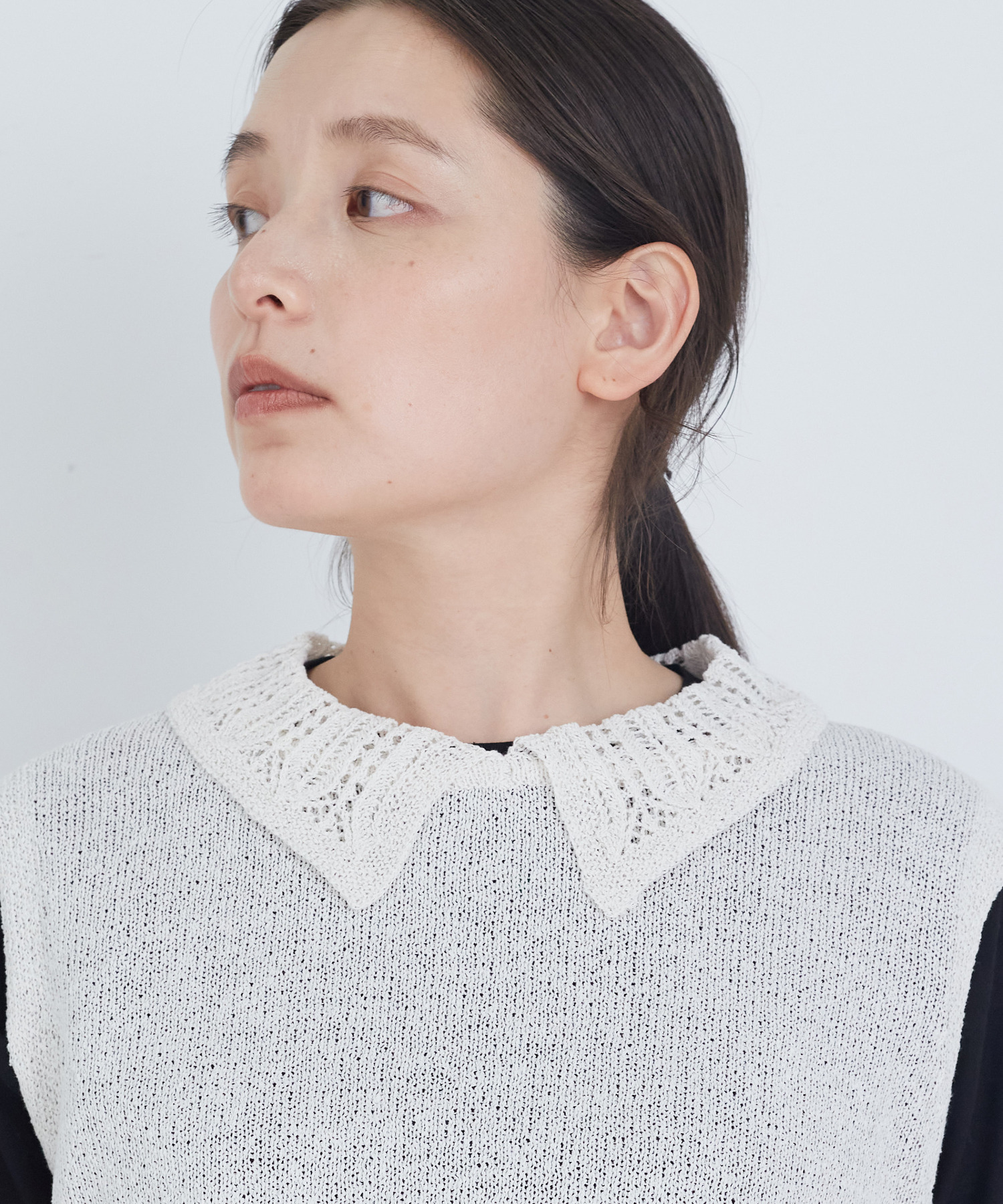 【ADIEU TRISTESSE】TSUMUGI透かし襟ベスト 詳細画像 ネイビー 19