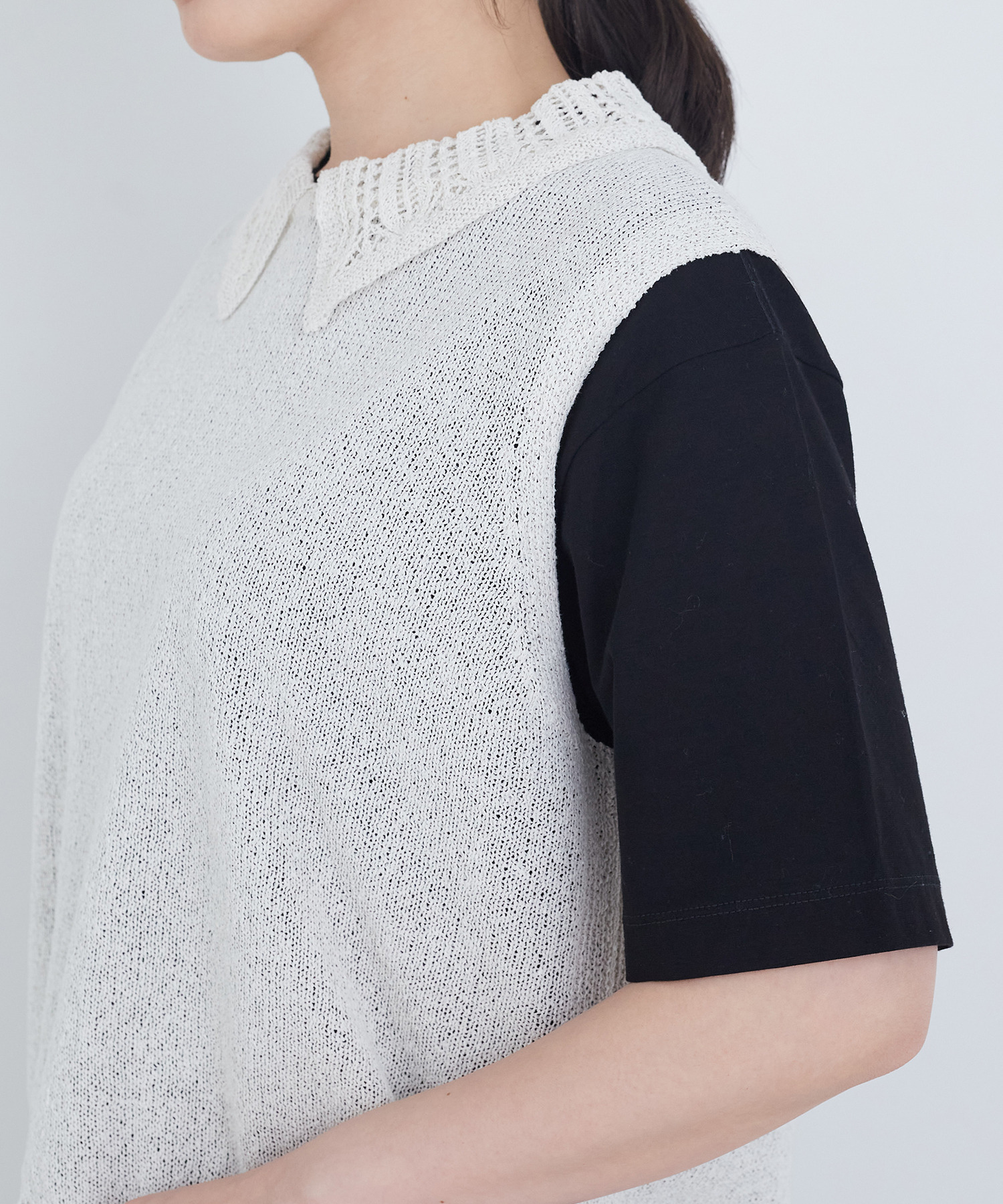 【ADIEU TRISTESSE】TSUMUGI透かし襟ベスト 詳細画像 ネイビー 21