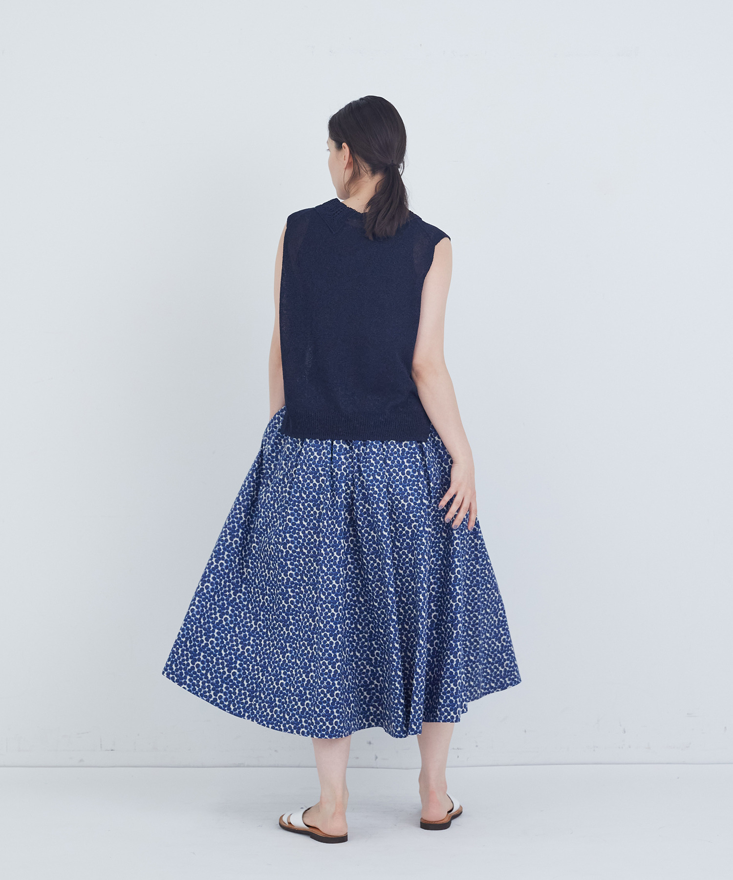 【ADIEU TRISTESSE】TSUMUGI透かし襟ベスト 詳細画像 ネイビー 9