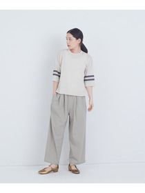 【ADIEU TRISTESSE】ペーパーポリエステルライン入りニット 詳細画像 ネイビー 1