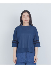 【ADIEU TRISTESSE】ペーパーポリエステルライン入りニット 詳細画像 ネイビー 10