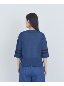 【ADIEU TRISTESSE】ペーパーポリエステルライン入りニット 詳細画像 ネイビー 12