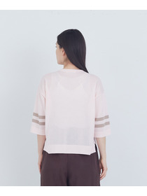 【ADIEU TRISTESSE】ペーパーポリエステルライン入りニット 詳細画像 ネイビー 18