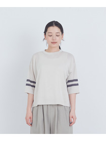 【ADIEU TRISTESSE】ペーパーポリエステルライン入りニット 詳細画像 ネイビー 4