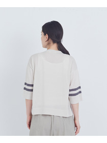 【ADIEU TRISTESSE】ペーパーポリエステルライン入りニット 詳細画像 ネイビー 6