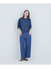 【ADIEU TRISTESSE】ペーパーポリエステルライン入りニット 詳細画像 ネイビー 7