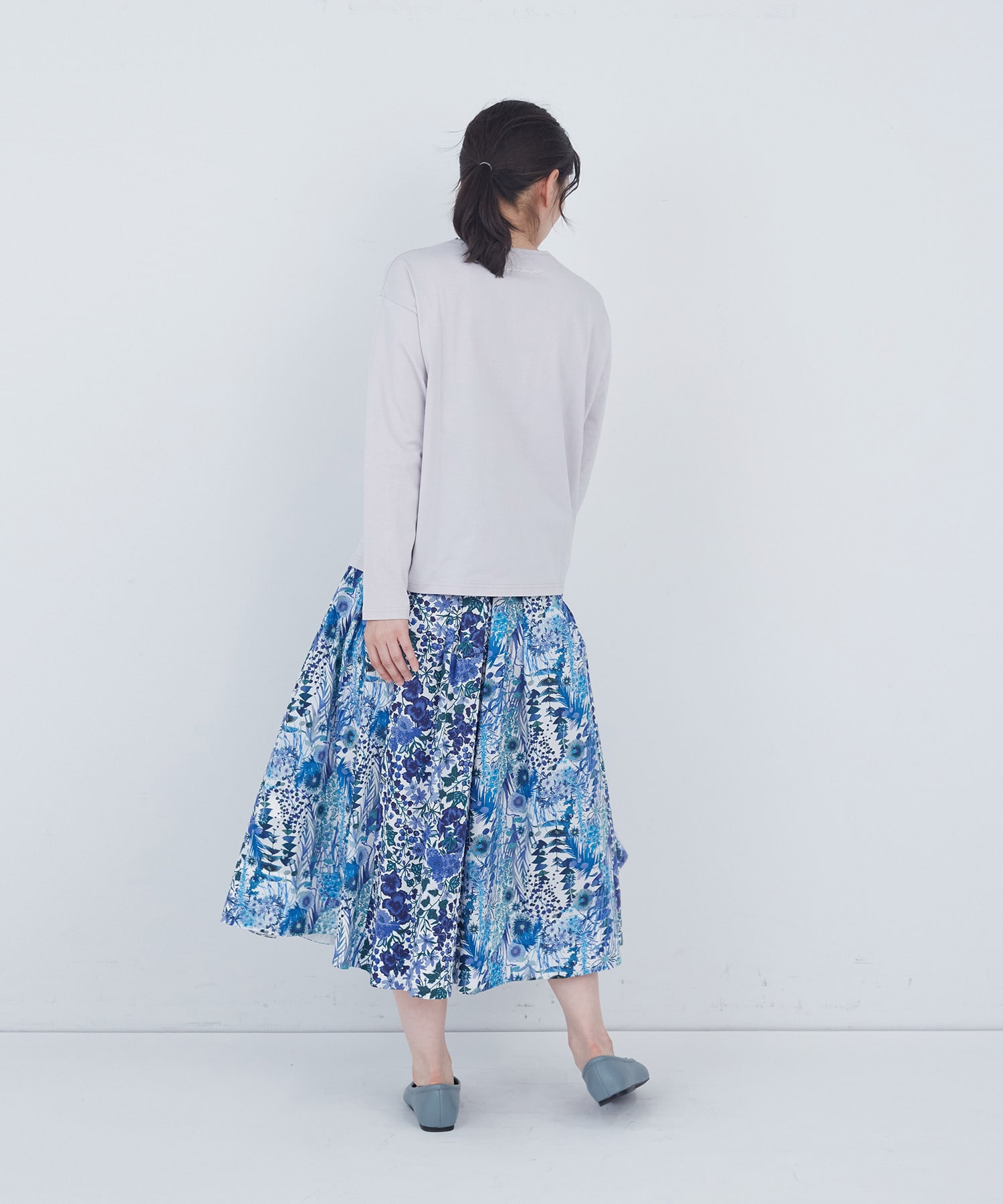 【ADIEU TRISTESSE】刺繍入りロングスリーブＴシャツ 詳細画像 グレー 14