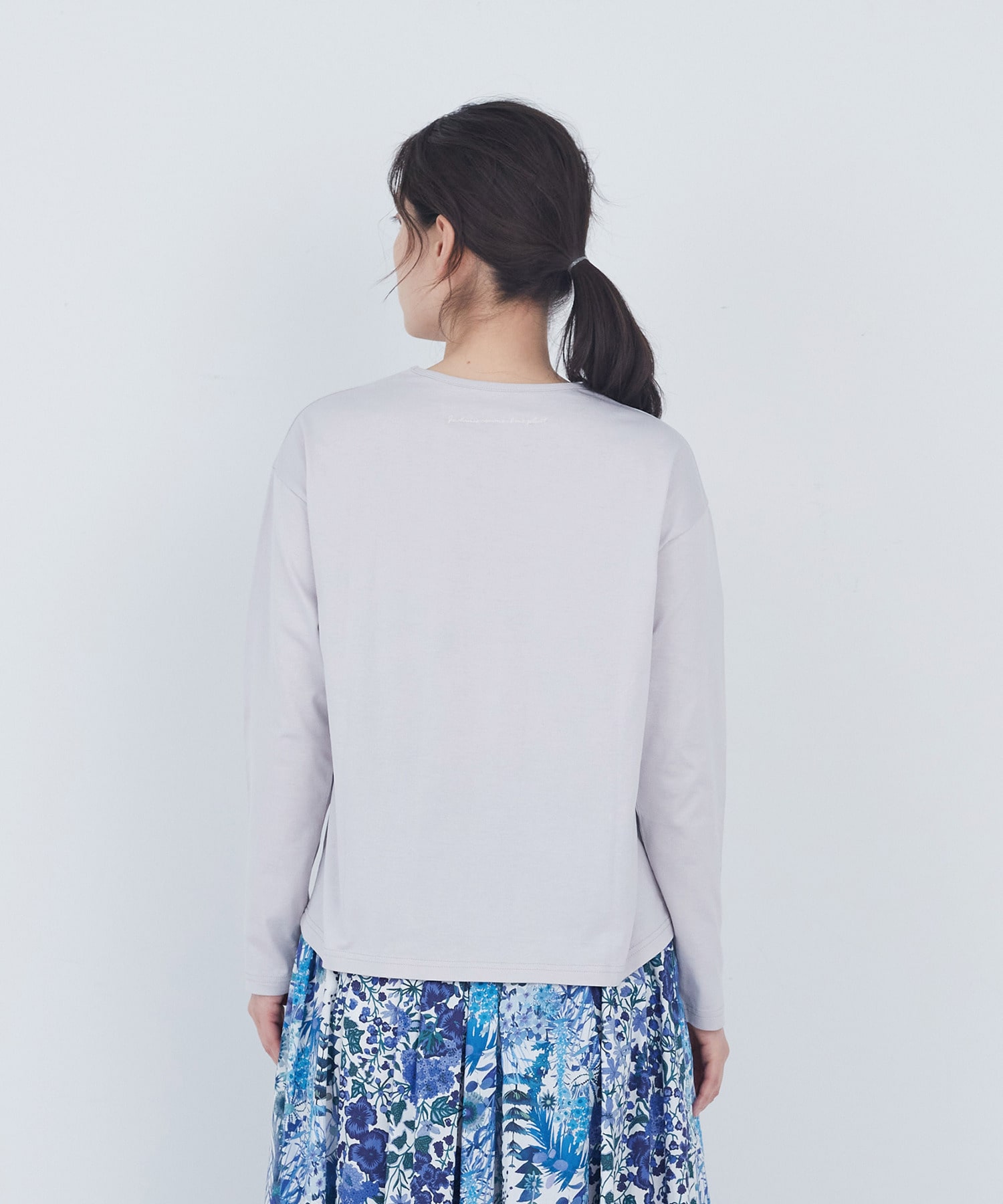 【ADIEU TRISTESSE】刺繍入りロングスリーブＴシャツ 詳細画像 グレー 18