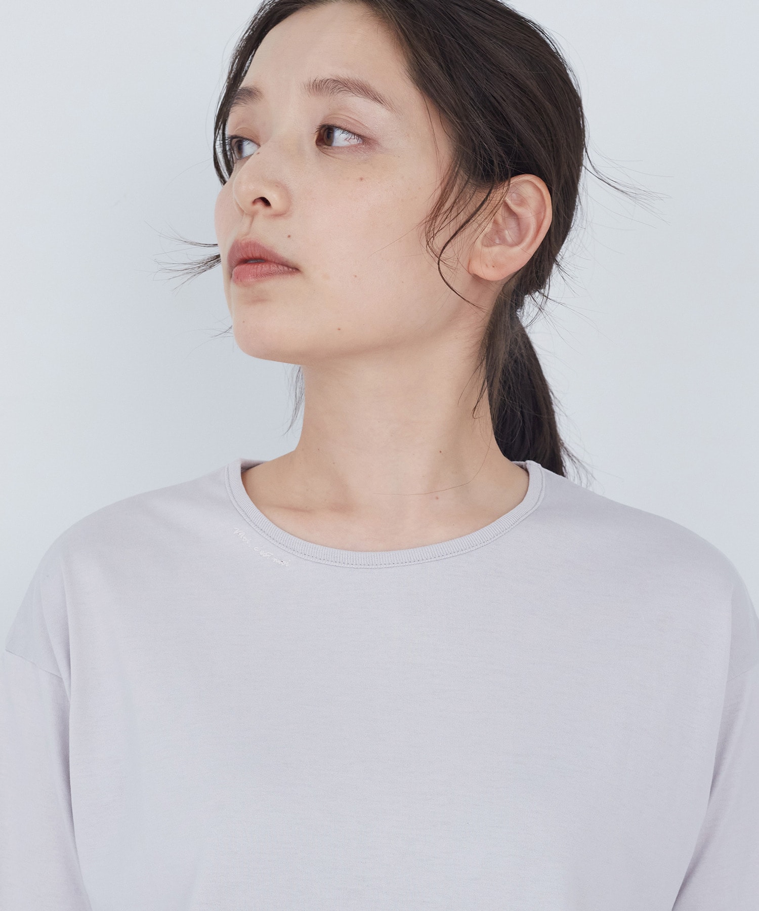 【ADIEU TRISTESSE】刺繍入りロングスリーブＴシャツ 詳細画像 グレー 19