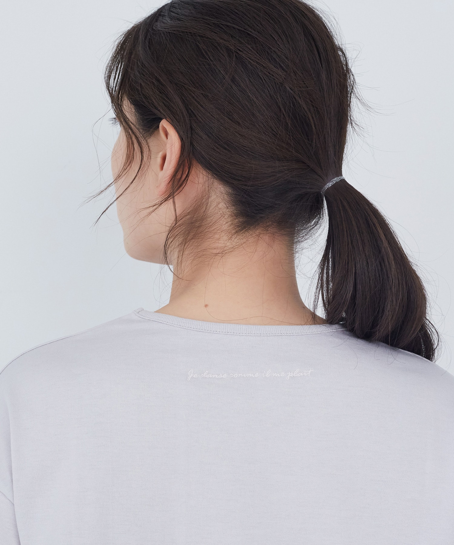 【ADIEU TRISTESSE】刺繍入りロングスリーブＴシャツ 詳細画像 グレー 20