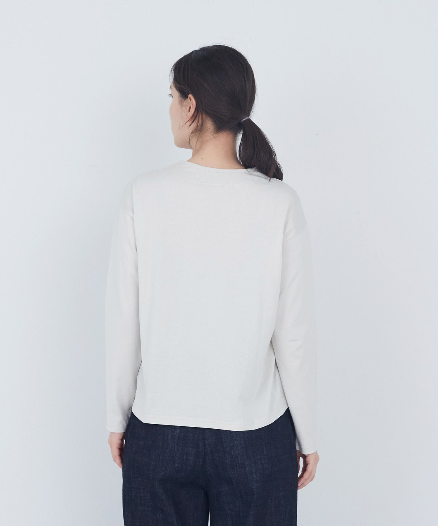 【ADIEU TRISTESSE】刺繍入りロングスリーブＴシャツ 詳細画像 グレー 6