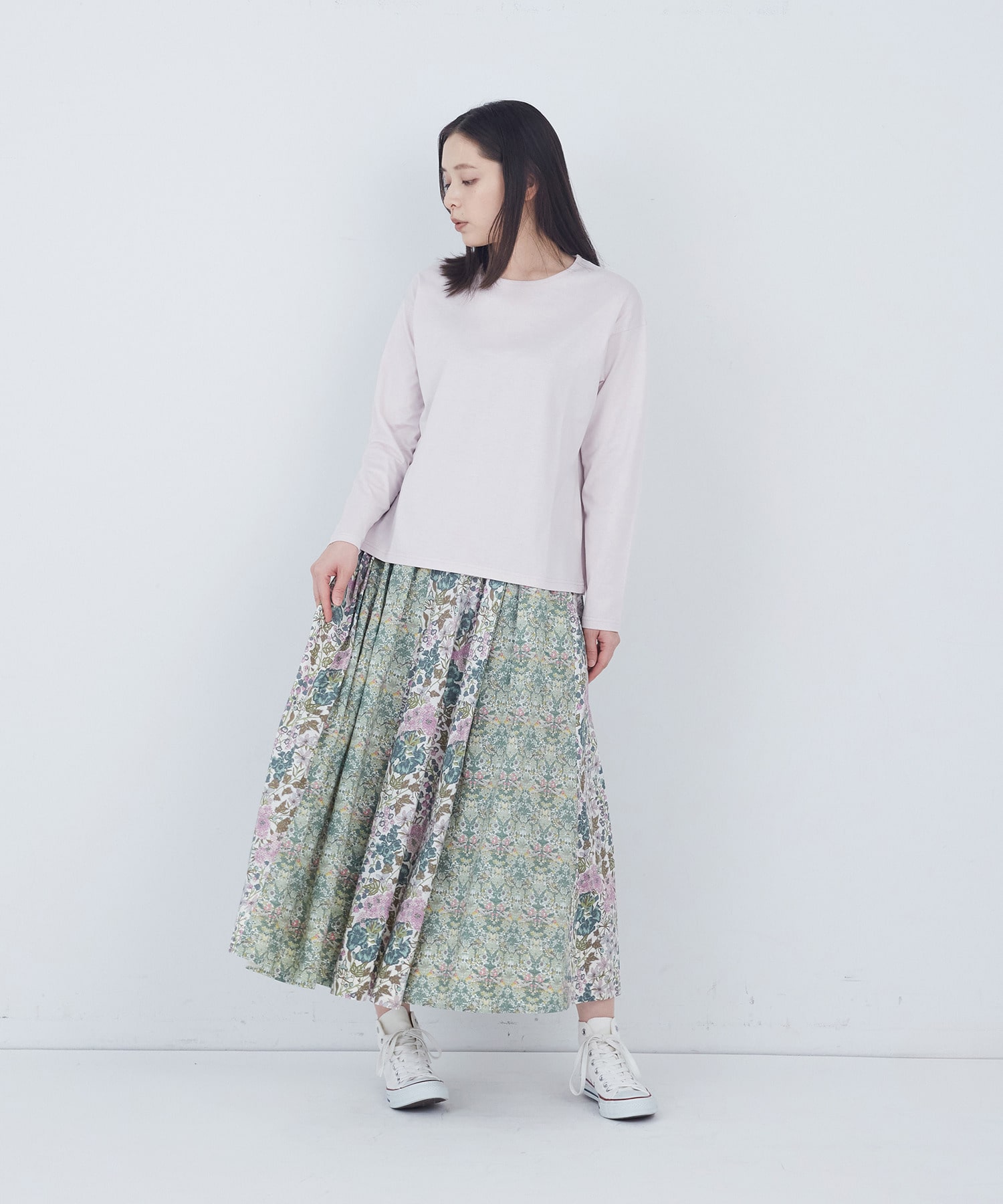 【ADIEU TRISTESSE】刺繍入りロングスリーブＴシャツ 詳細画像 グレー 7