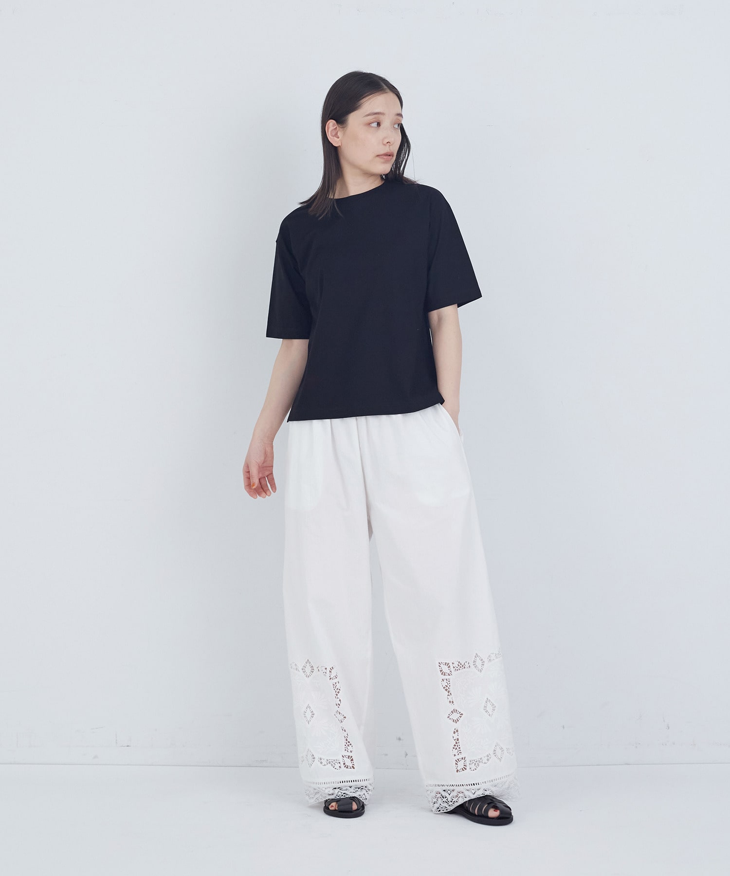 【ADIEU TRISTESSE】40/-SZ天竺Ｔシャツ 詳細画像 ブラック 13