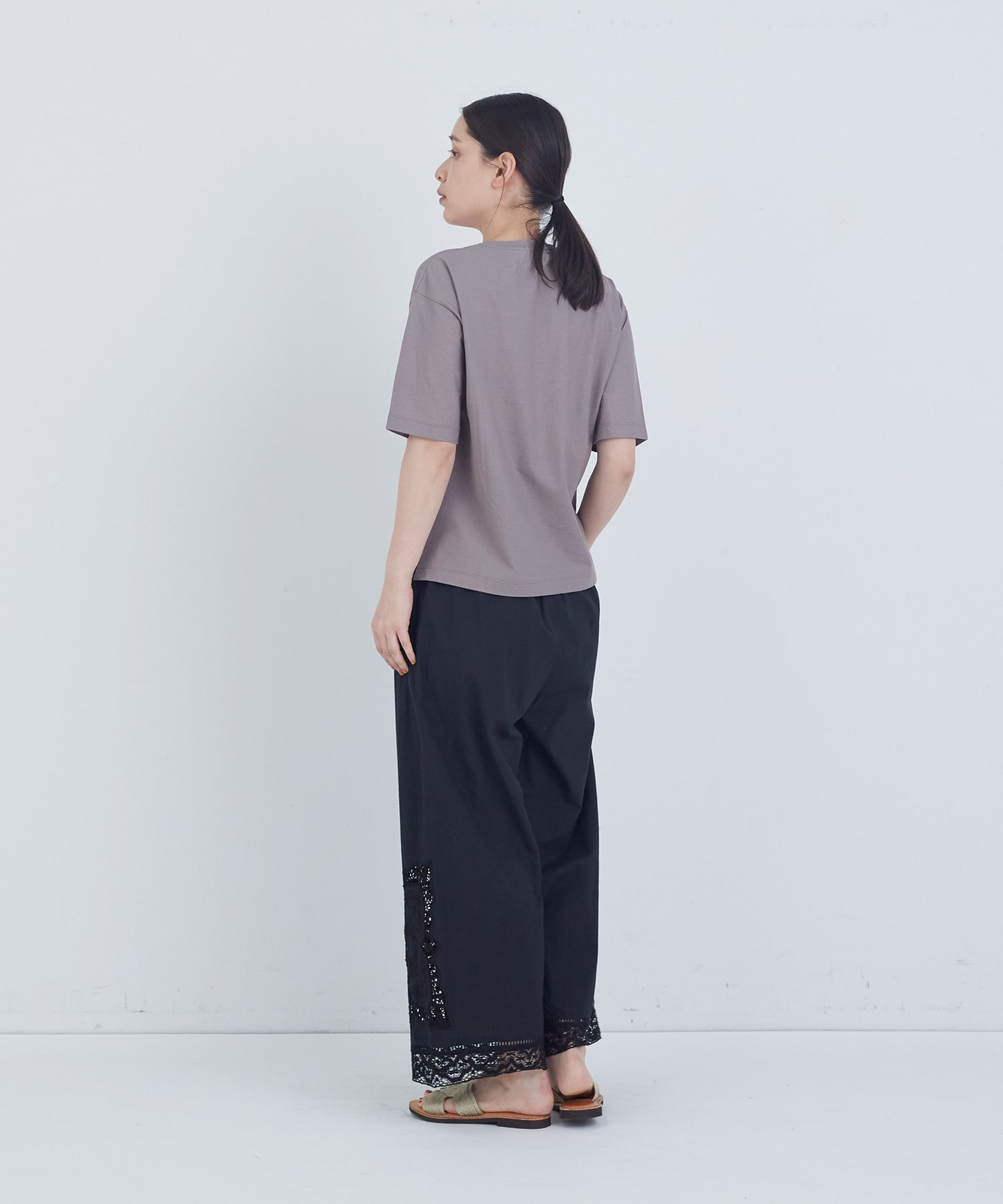 【ADIEU TRISTESSE】40/-SZ天竺Ｔシャツ 詳細画像 ブラック 9