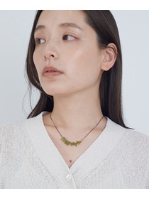 【ADIEU TRISTESSE】ドロップ型天然石ネックレス 詳細画像 グレー 4