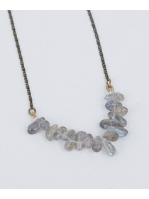 【ADIEU TRISTESSE】ドロップ型天然石ネックレス 詳細画像 グレー 8