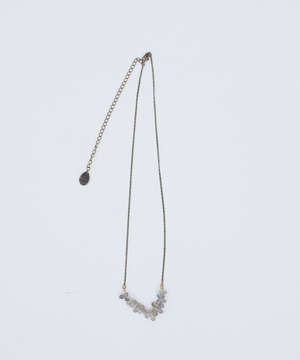 【ADIEU TRISTESSE】ドロップ型天然石ネックレス 詳細画像 グレー 1