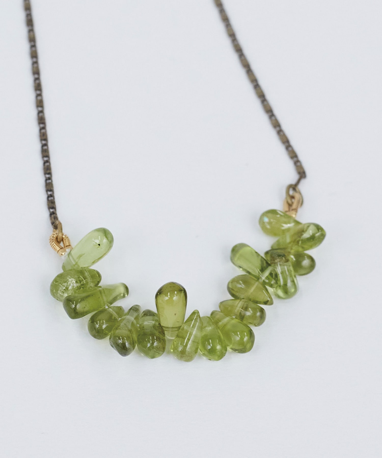 【ADIEU TRISTESSE】ドロップ型天然石ネックレス 詳細画像 グレー 5