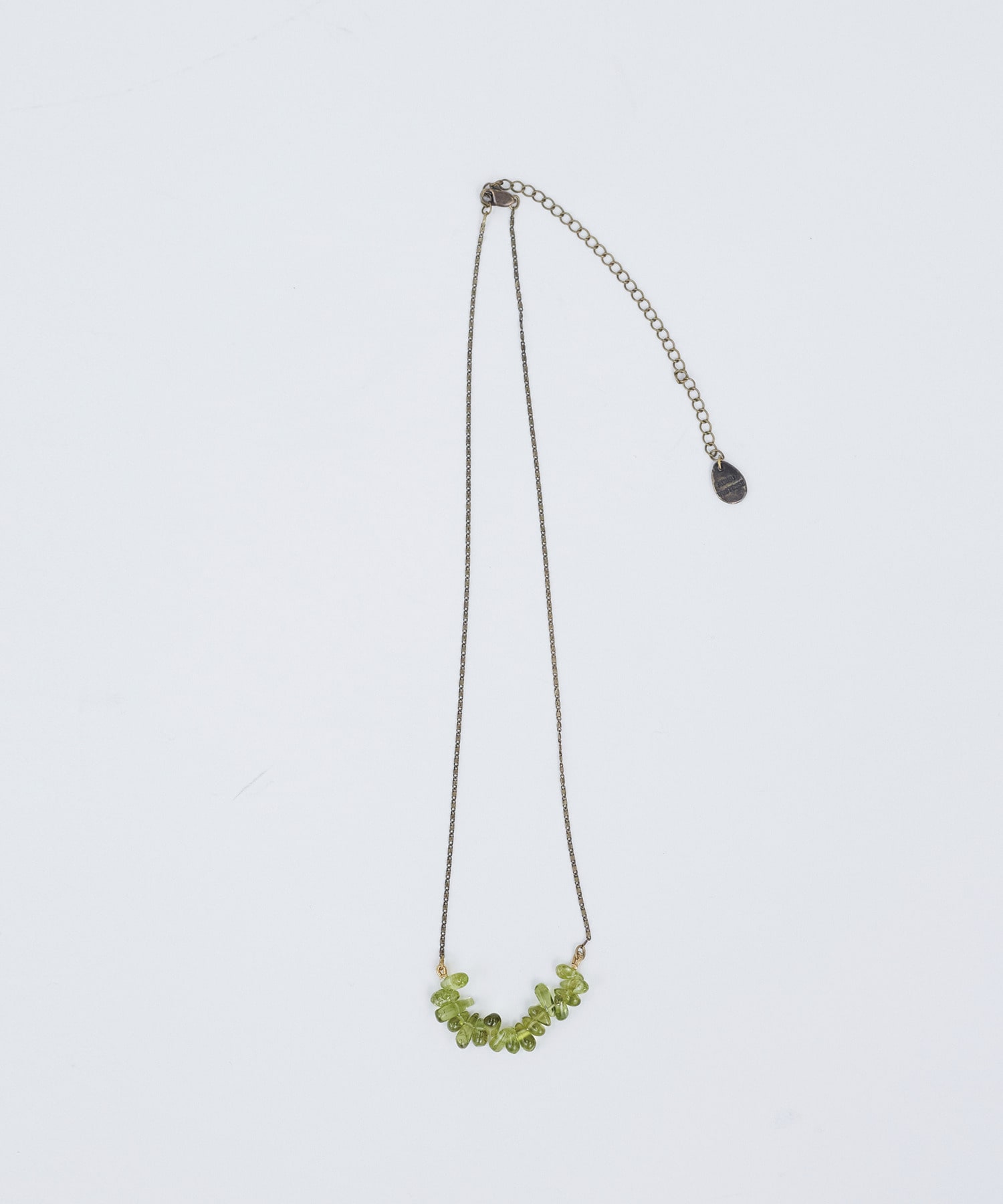 【ADIEU TRISTESSE】ドロップ型天然石ネックレス 詳細画像 グリーン 1