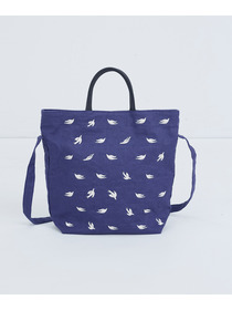 【ADIEU TRISTESSE】【2way】トリ刺繍バッグ 詳細画像 ブルー 8