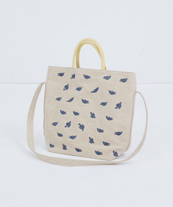 【ADIEU TRISTESSE】【2way】トリ刺繍バッグ