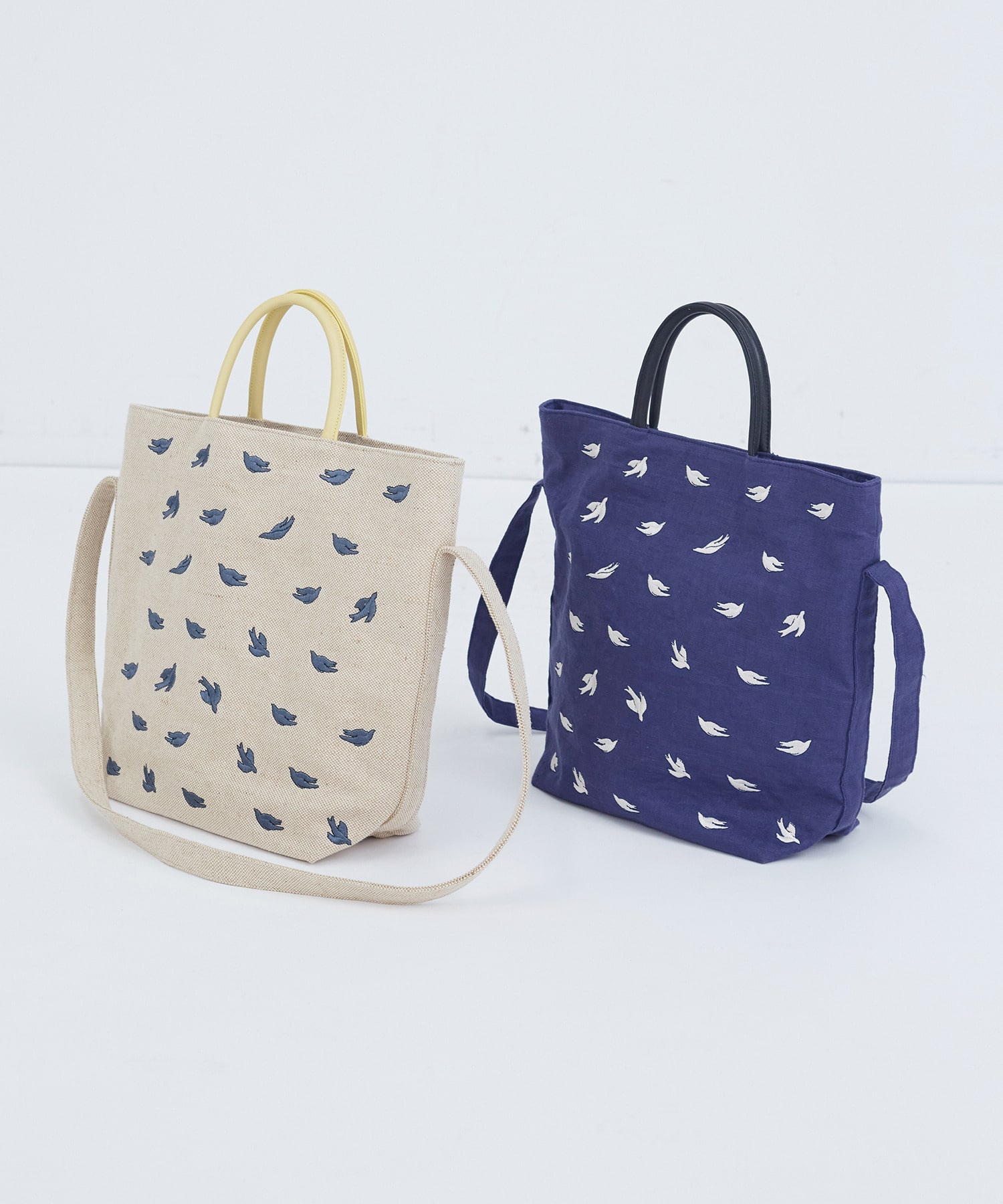 【ADIEU TRISTESSE】【2way】トリ刺繍バッグ 詳細画像 ブルー 1