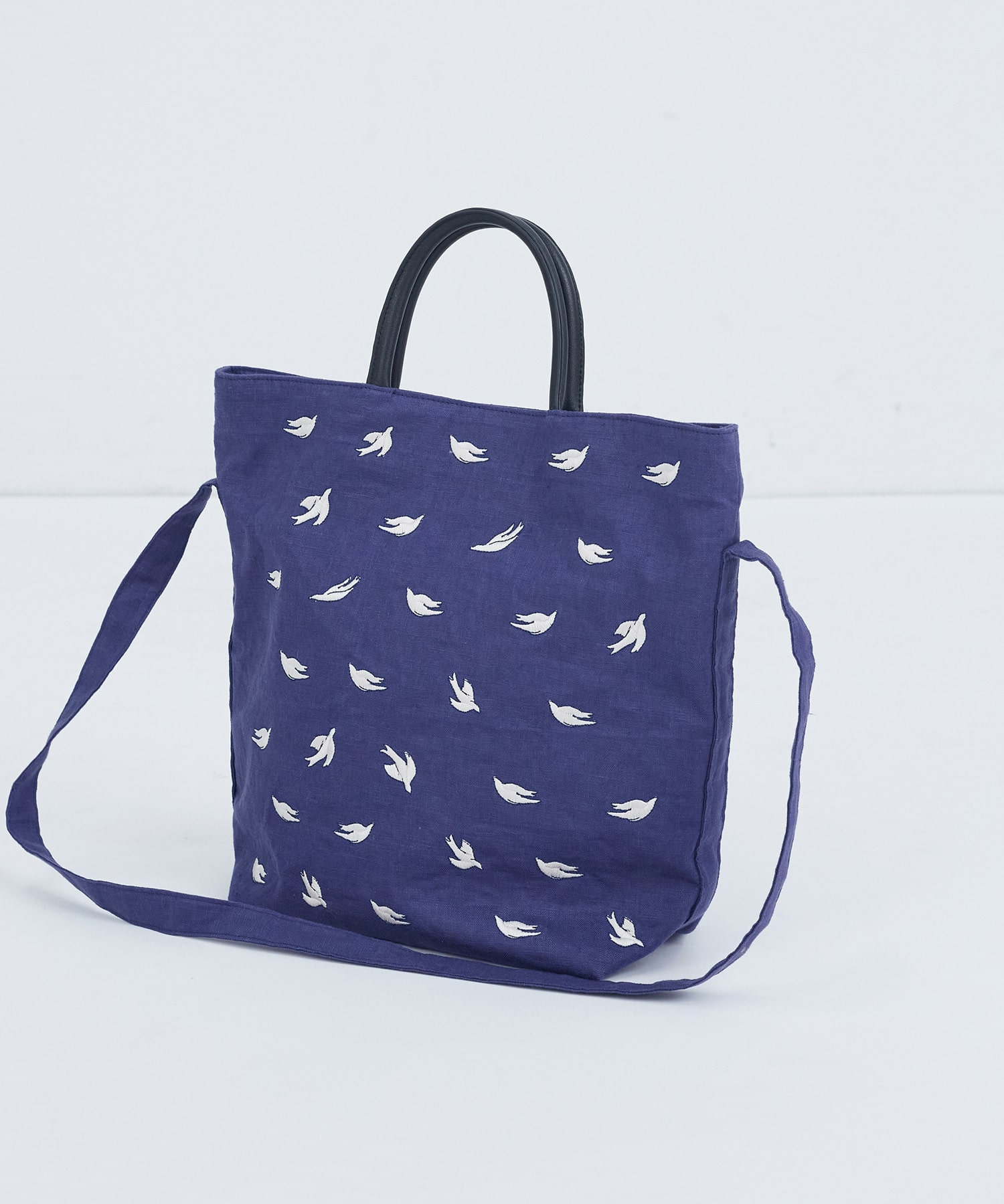 【ADIEU TRISTESSE】【2way】トリ刺繍バッグ 詳細画像 ブルー 1