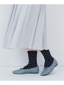 【ADIEU TRISTESSE】履き口くるっとドットソックス 詳細画像 ブラック系その他 3