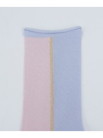 【ADIEU TRISTESSE】ラメライン入り配色ソックス 詳細画像 グレー系その他 3