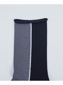 【ADIEU TRISTESSE】ラメライン入り配色ソックス 詳細画像 グレー系その他 5