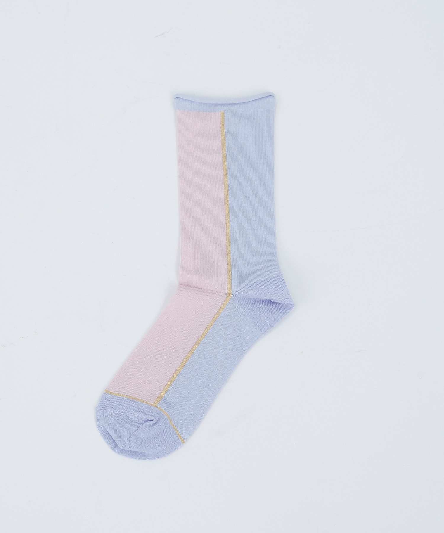 【ADIEU TRISTESSE】ラメライン入り配色ソックス 詳細画像 ピンク系その他 1