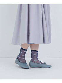 【ADIEU TRISTESSE】トリシルエットシアーソックス 詳細画像 ブラック 2