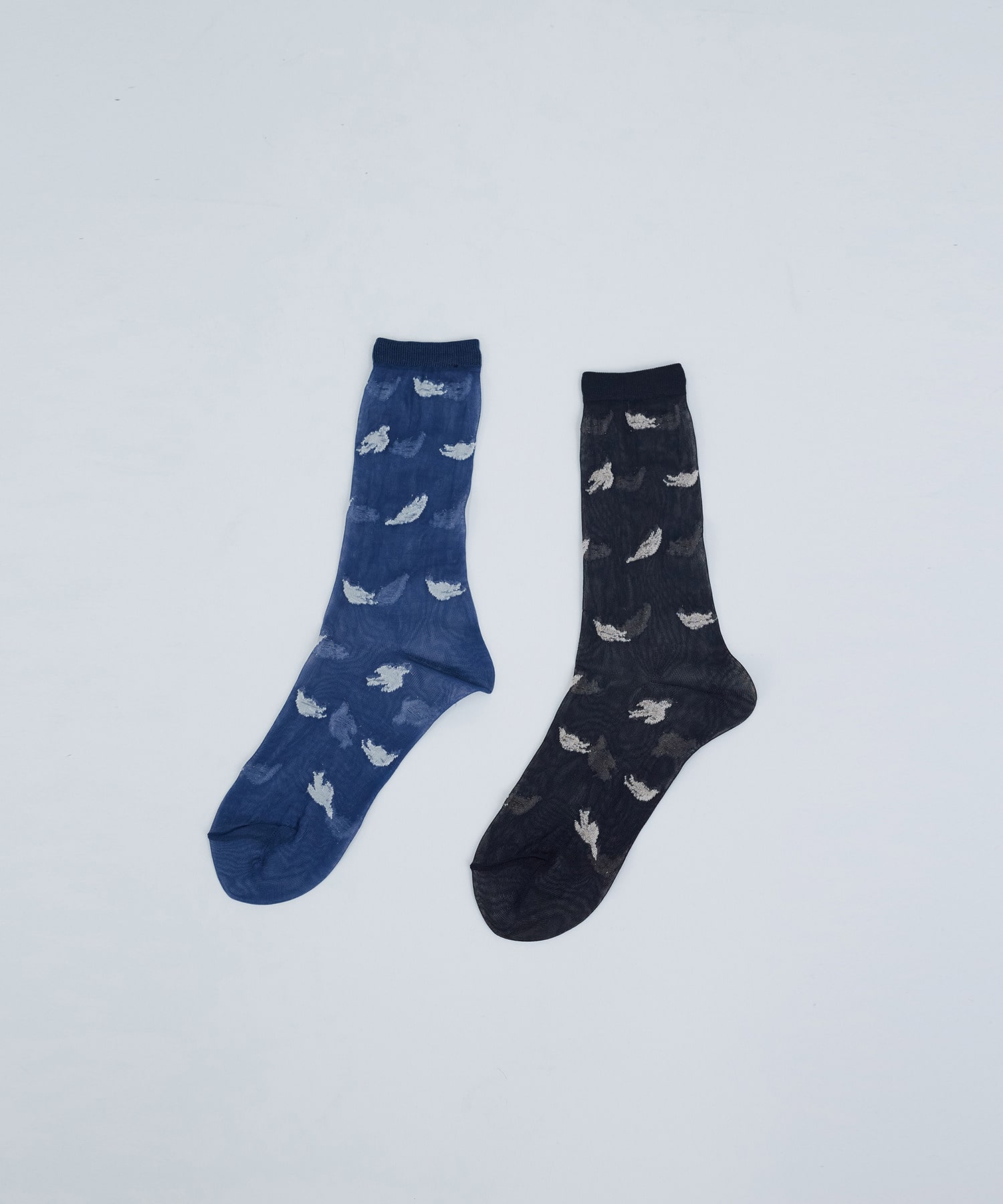 【ADIEU TRISTESSE】トリシルエットシアーソックス 詳細画像 ブラック 1