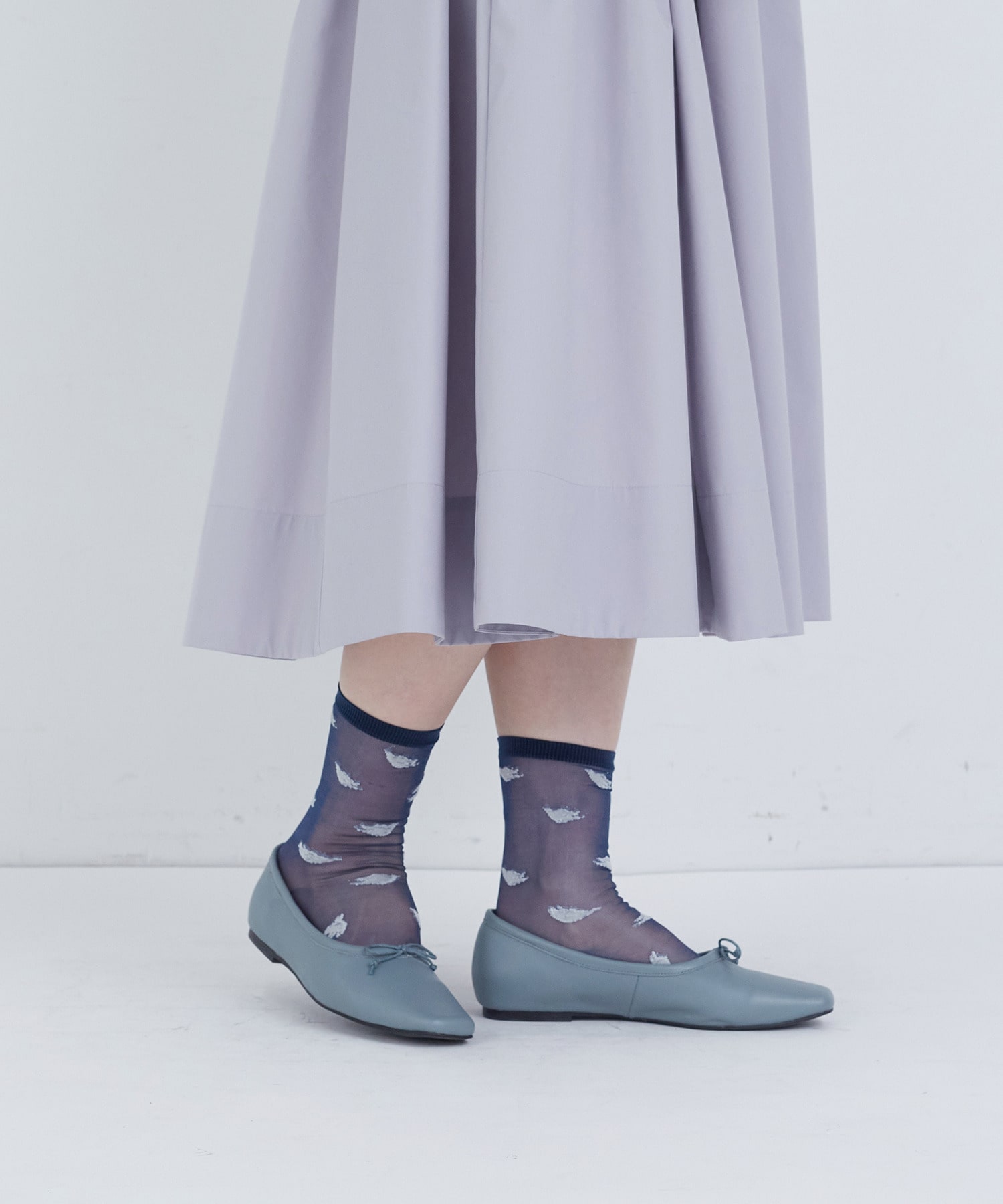 【ADIEU TRISTESSE】トリシルエットシアーソックス 詳細画像 ブラック 2