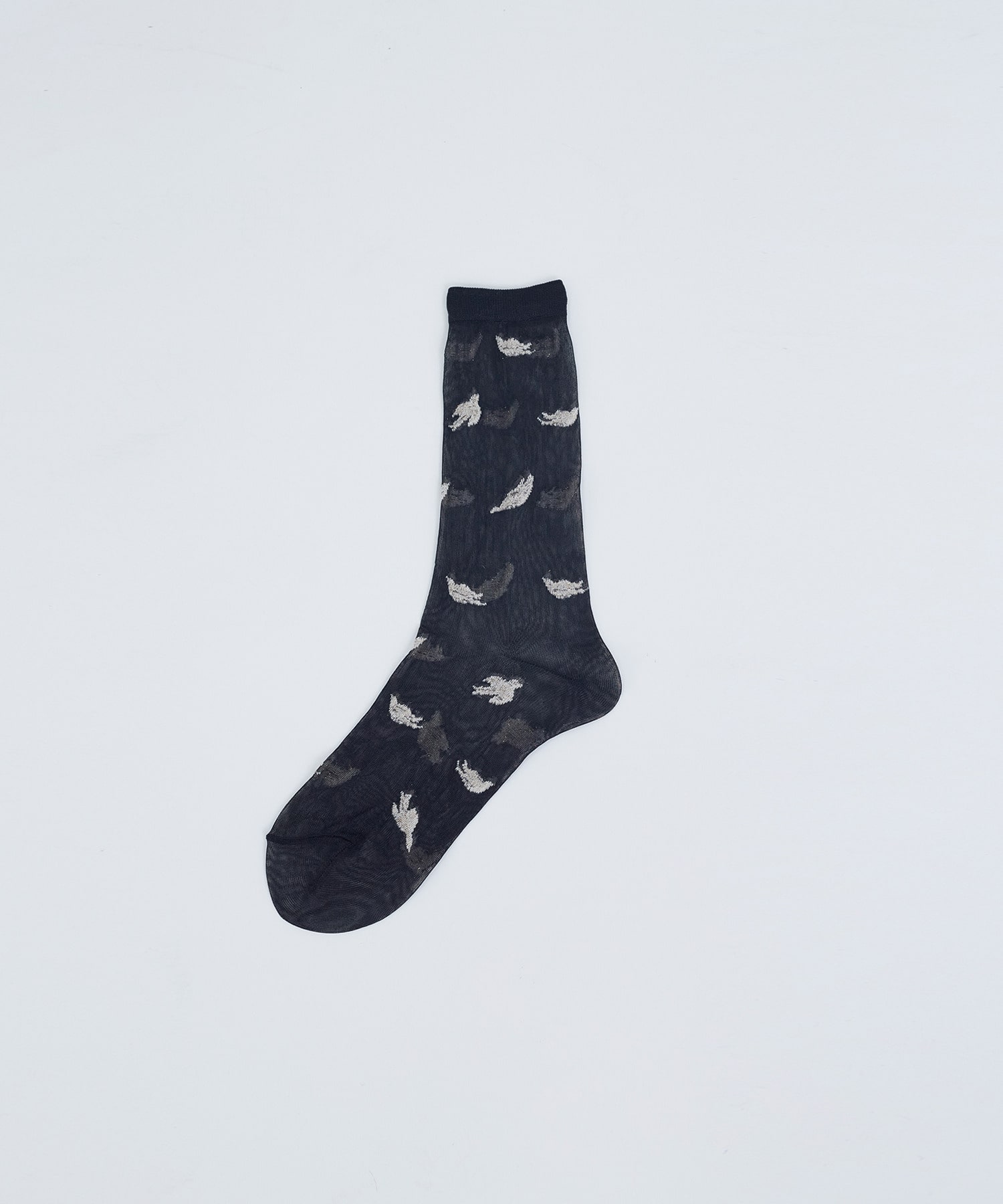 【ADIEU TRISTESSE】トリシルエットシアーソックス 詳細画像 ブラック 1