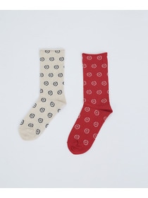 【ADIEU TRISTESSE】ドットサークル柄ソックス 詳細画像 レッド 1