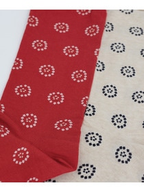 【ADIEU TRISTESSE】ドットサークル柄ソックス 詳細画像 レッド 4