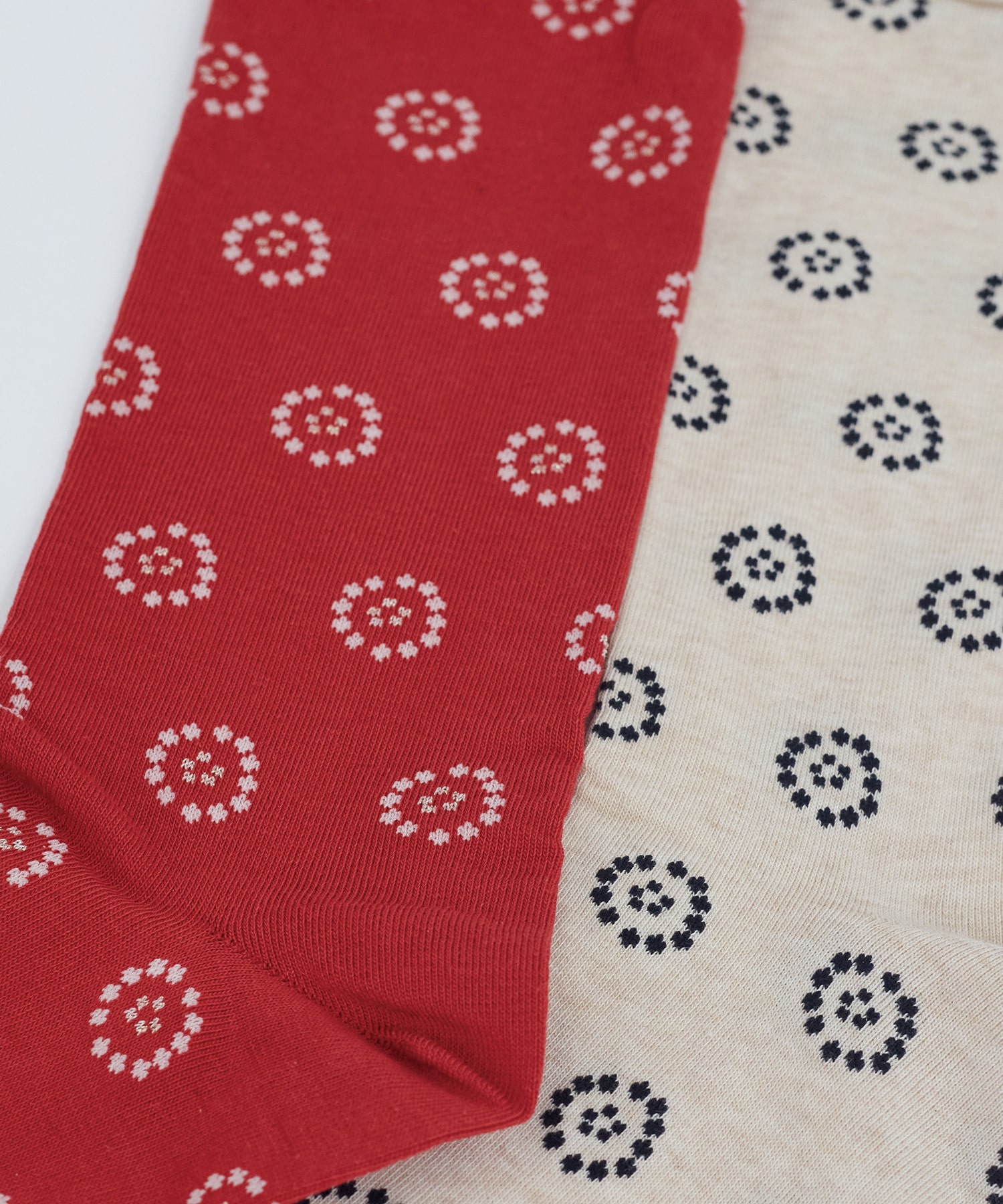 【ADIEU TRISTESSE】ドットサークル柄ソックス 詳細画像 レッド 4