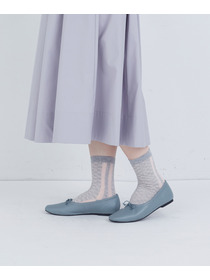 【ADIEU TRISTESSE】ギンガム&times;ストライプソックス 詳細画像 ブルー系その他 2