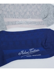 【ADIEU TRISTESSE】ギンガム&times;ストライプソックス 詳細画像 ブルー系その他 5