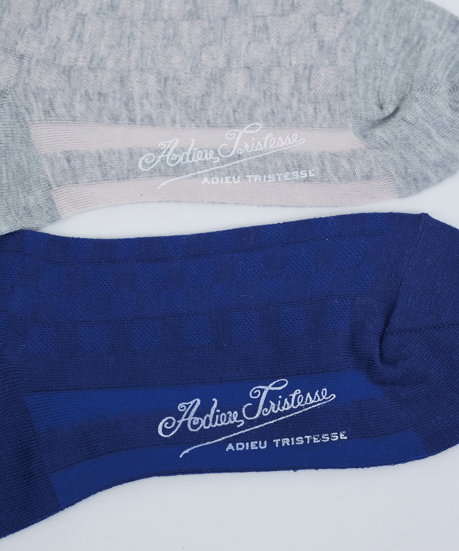 【ADIEU TRISTESSE】ギンガム&times;ストライプソックス 詳細画像 ブルー系その他 5