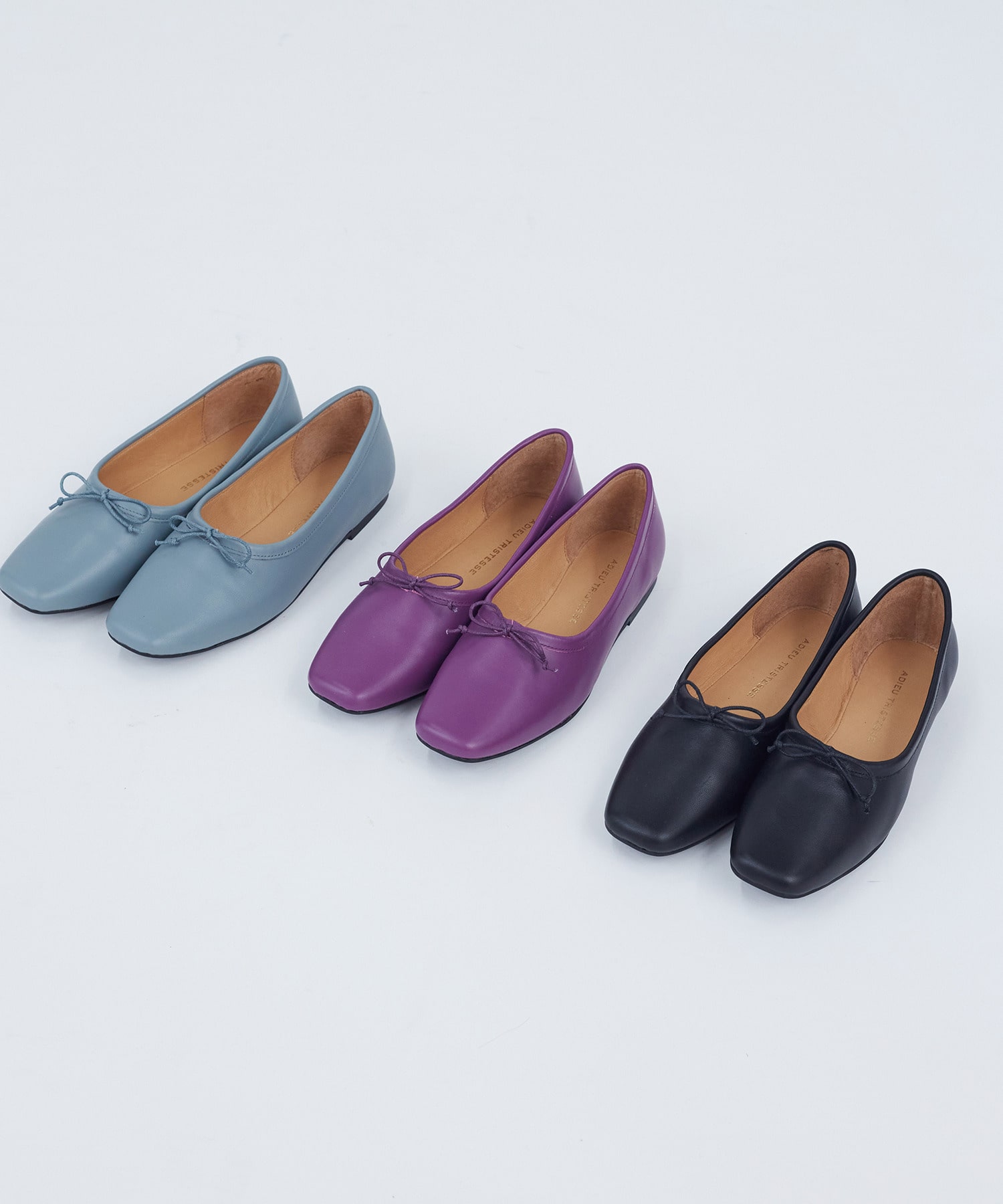 【ADIEU TRISTESSE】スクエアトゥバレエシューズ 詳細画像 ブラック 1