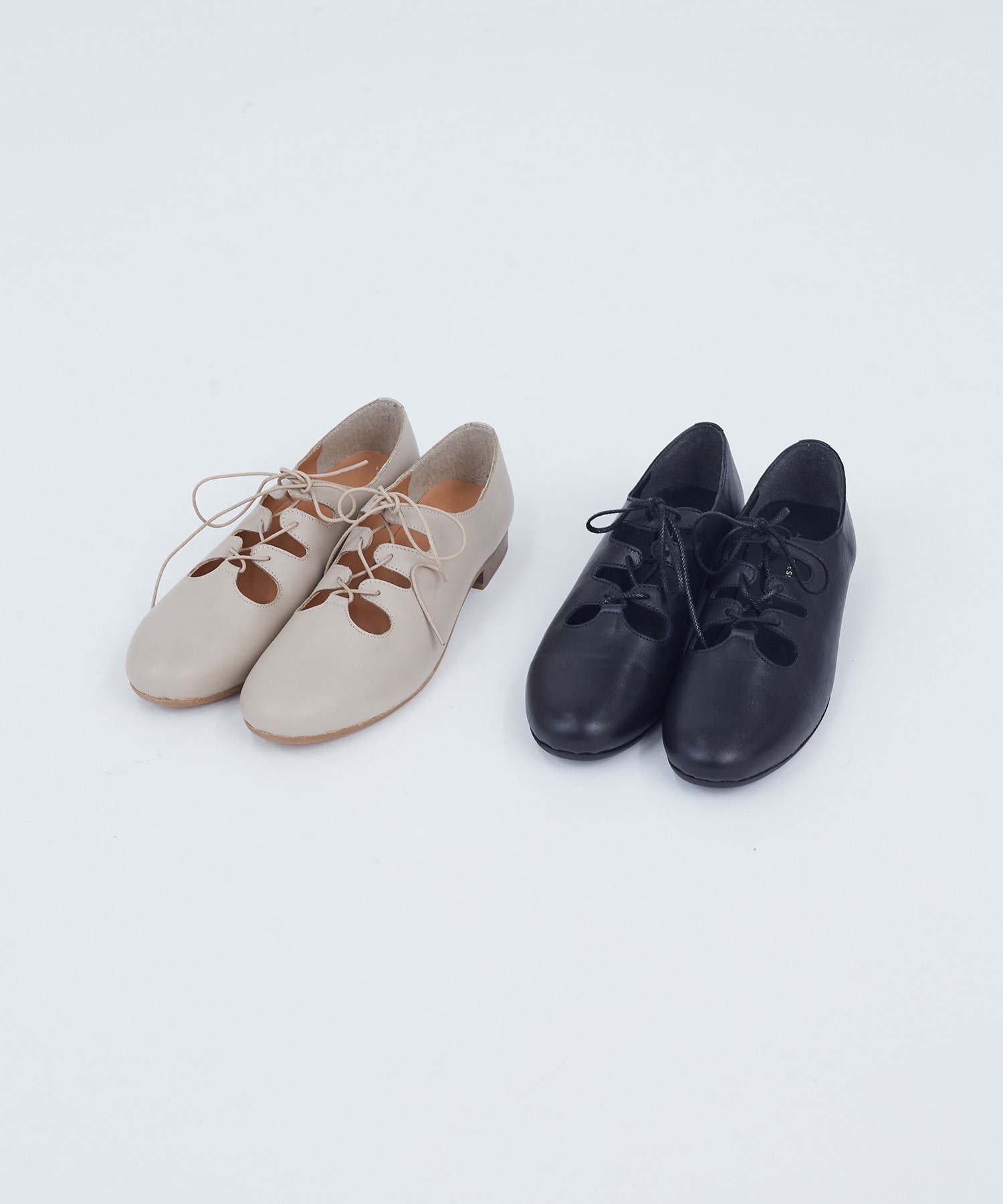 【ADIEU TRISTESSE】ギリーフラットシューズ 詳細画像 ブラック 1