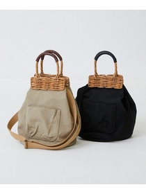 【LOISIR】【2WAY】異素材コンビseauバッグ 詳細画像 ブラック 22