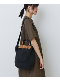 【LOISIR】【2WAY】異素材コンビseauバッグ 詳細画像 ブラック 8