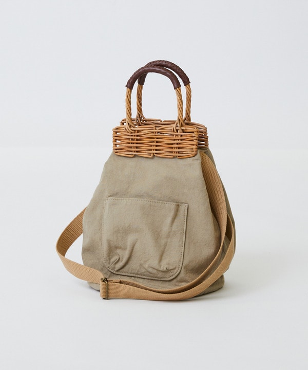 【LOISIR】【2WAY】異素材コンビseauバッグ