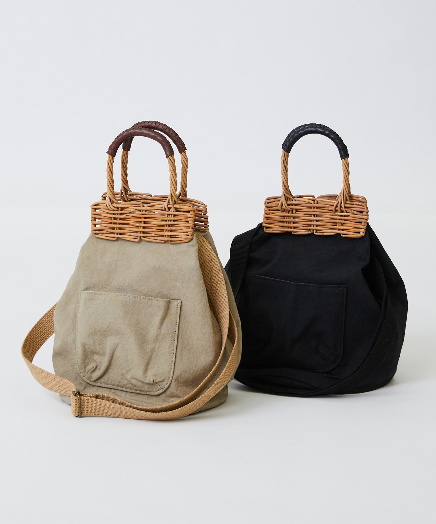 【LOISIR】【2WAY】異素材コンビseauバッグ 詳細画像 ブラック 22